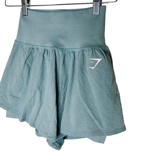 Gymshark VITAL SEAMLESS 2.0 2-IN-1 SHORTS COLOR: Pearl Blue Marl Size XS - Picture 5 of 12